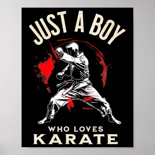 Gewoon een jongen die van karate houdt - Dynamic M Poster (Voorkant)