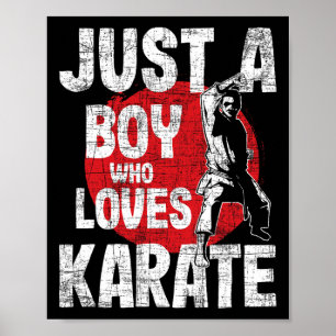Gewoon een jongen die van karate houdt - Martial A Poster