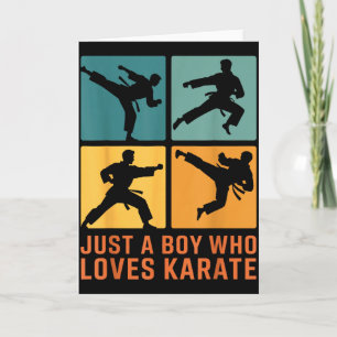Gewoon Een Jongen Die Van Karate Martial Arts Kara Kaart