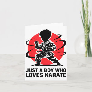 Gewoon Een Jongen Die Van Karate Martial Arts Kara Kaart