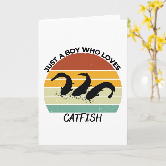 Gewoon een jongen die van katvis houdt kaart (Gele Bloem)