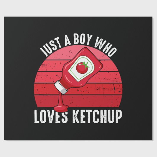 Gewoon een jongen die van ketchup houdt cadeaupapier (Vlak)