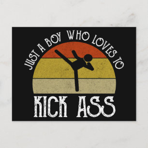 Gewoon Een Jongen Die Van Kick-Ass Houdt Briefkaart