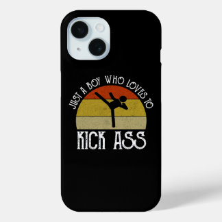 Gewoon Een Jongen Die Van Kick-Ass Houdt iPhone 15 Case