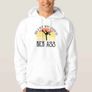 Gewoon Een Jongen Die Van Kick-Ass Houdt Hoodie