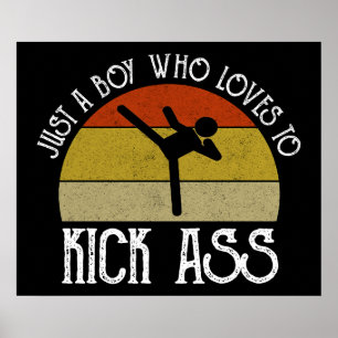 Gewoon Een Jongen Die Van Kick-Ass Houdt Poster