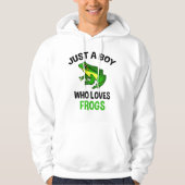 Gewoon een jongen die van kikkers houdt hoodie (Voorkant)