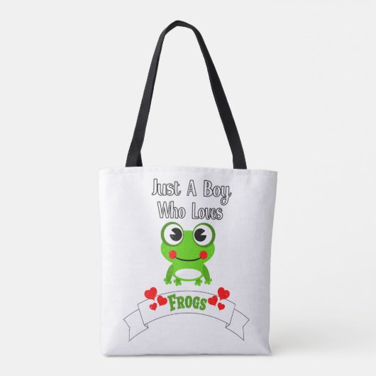 Gewoon een jongen die van kikkers houdt | Wereldki Tote Bag (Achterkant)