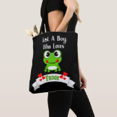 Gewoon een jongen die van kikkers houdt | Wereldki Tote Bag (Dichtbij)