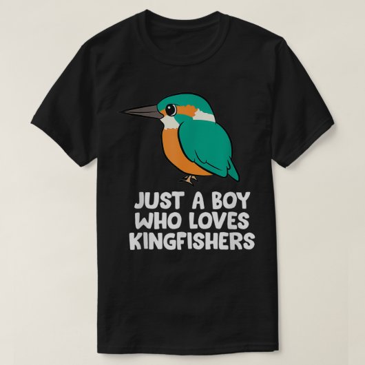 Gewoon een jongen die van Kingfish houdt, die King T-shirt (Design voorkant)