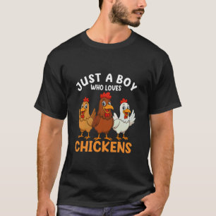 Gewoon een jongen die van kippen houdt Kinderen Jo T-shirt