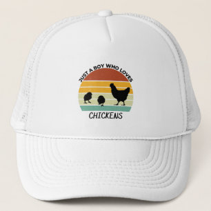Gewoon een jongen die van kippen houdt trucker pet