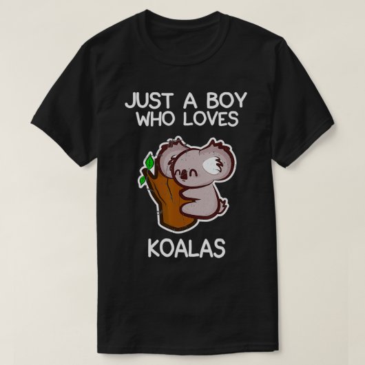 Gewoon een jongen die van Koalas Funny Koala Lover T-shirt (Design voorkant)