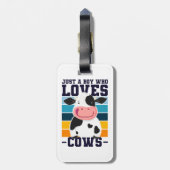 Gewoon een jongen die van Koe houdt Bagagelabel (Achterkant verticaal)