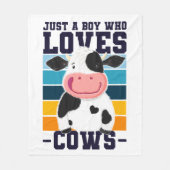 Gewoon een jongen die van Koe houdt Fleece Deken (Voorkant)