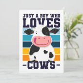 Gewoon een jongen die van Koe houdt Kaart (Staand voorkant)