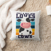 Gewoon een jongen die van Koe houdt Kussen (Deken)