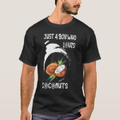 Gewoon een jongen die van kokosnoten houdt t-shirt (Voorkant)