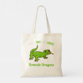Gewoon een jongen die van Komodo Dragons houdt Tote Bag (Achterkant)