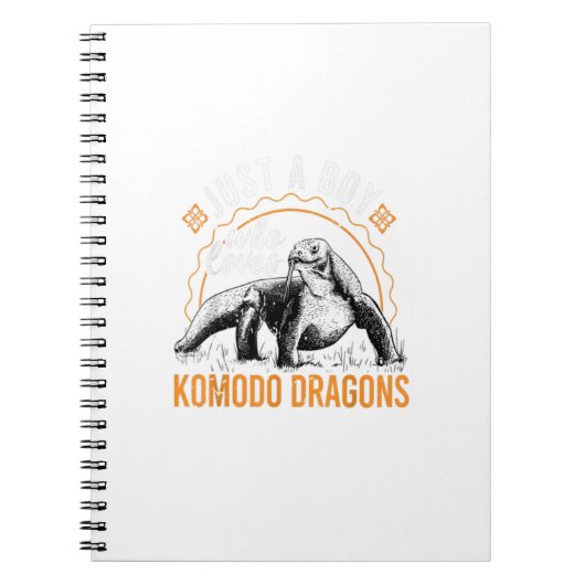 Gewoon een jongen die van Komodo Dragons Komodo Dr Notitieboek (Voorkant)