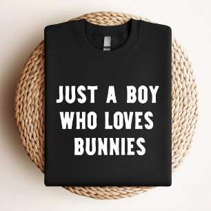Gewoon een jongen die van konijntjes houdt Funny B T-shirt