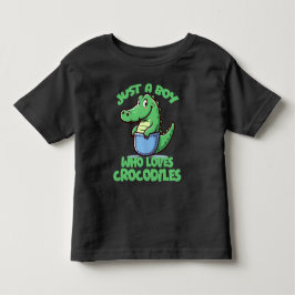 Gewoon Een Jongen Die Van Krokodillen Houdt Kinder Shirts