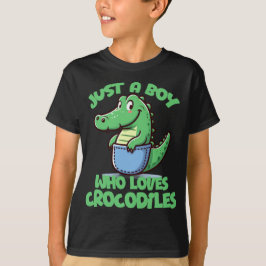 Gewoon Een Jongen Die Van Krokodillen Houdt T-shirt