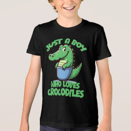 Gewoon Een Jongen Die Van Krokodillen Houdt Tri-Blend Shirt