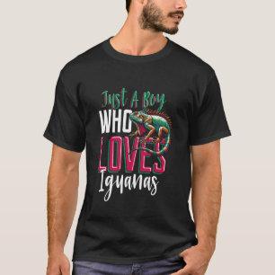 Gewoon Een Jongen Die Van Leguanen Hagedis Houdt T-shirt