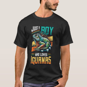 Gewoon Een Jongen Die Van Leguanen Hagedis Houdt T-shirt