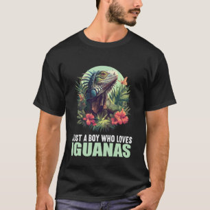 Gewoon een jongen die van leguanen houdt. Leguanen T-shirt