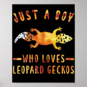 Gewoon een jongen die van Leopard Geckos Lizard ho Poster (Voorkant)