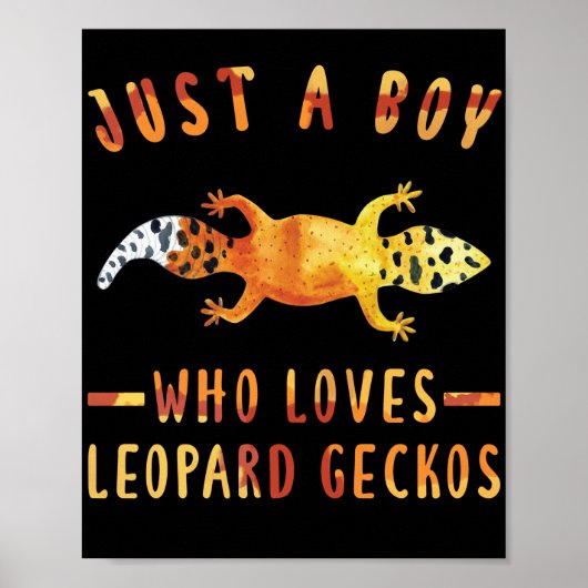 Gewoon een jongen die van Leopard Geckos Lizard ho Poster (Voorkant)