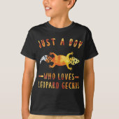 Gewoon een jongen die van Leopard Geckos Lizard ho T-shirt (Voorkant)