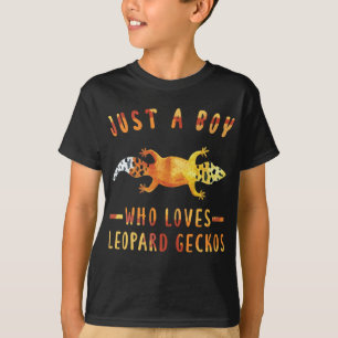 Gewoon een jongen die van Leopard Geckos Lizard ho T-shirt