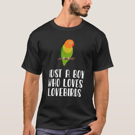Gewoon een jongen die van liefhebbers houdt t-shirt (Voorkant)