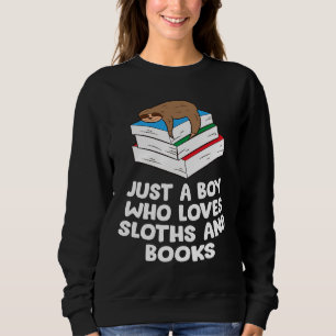 Gewoon een jongen die van luiaards houdt en boeken trui