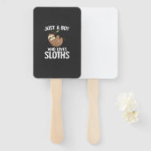 Gewoon Een Jongen Die Van Luiaards Houdt Jongens P Handwaaier (Voorkant en achterkant)