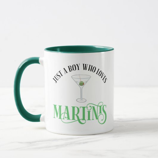 Gewoon Een Jongen Die Van Martinis Houdt Mok (Links)