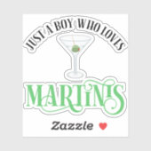 Gewoon Een Jongen Die Van Martinis Houdt Sticker (Vel)