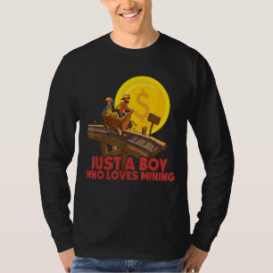 Gewoon een jongen die van mijnbouw houdt voor Bitc T-shirt