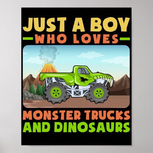 Gewoon een jongen die van Monster Trucks houdt en  Poster (Voorkant)