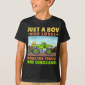 Gewoon een jongen die van Monster Trucks houdt en  T-shirt (Voorkant)
