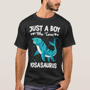 Gewoon een jongen die van Mosasaurus Paleontology T-shirt