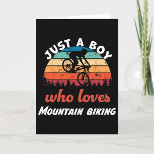 Gewoon Een Jongen Die Van Mountainbiken Houdt Kids Kaart