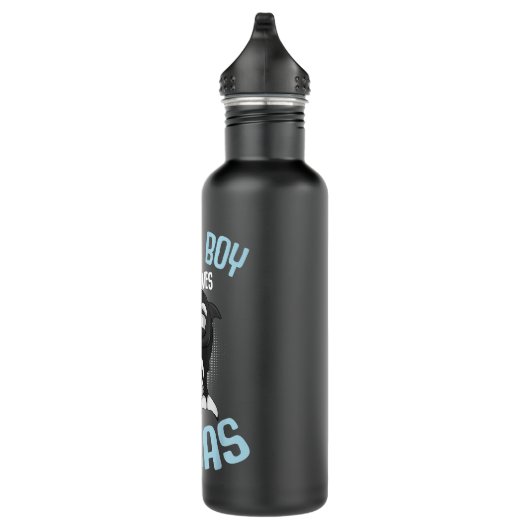 Gewoon een jongen die van Orcas Killer Whale Kinde Waterfles (Rechts)