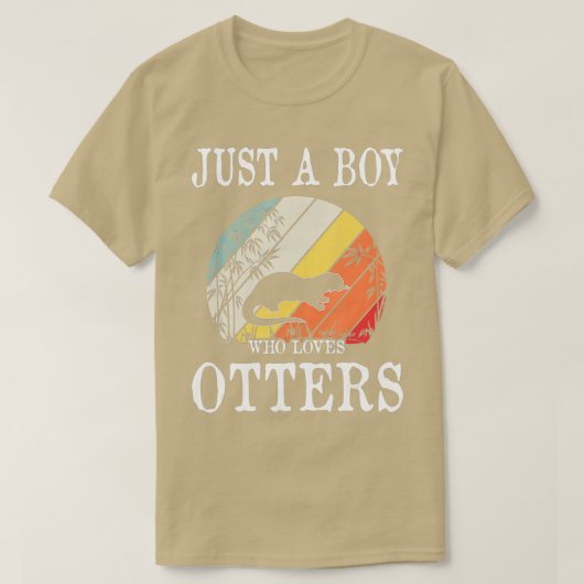 Gewoon een jongen die van otters houdt - 5 t-shirt (Design voorkant)