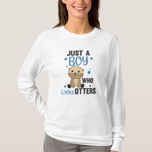 Gewoon een jongen die van Otters houdt. T-shirt (Voorkant)