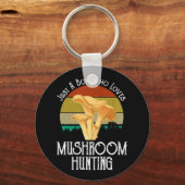 Gewoon een jongen die van paddenstoeljacht houdt sleutelhanger (Voorkant)