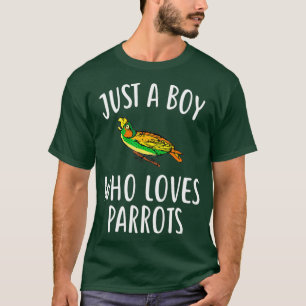 Gewoon een jongen die van PAPEGAAIEN houdt Grappig T-shirt